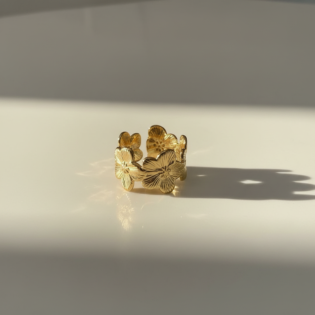 Golden Bloom Ring – Front