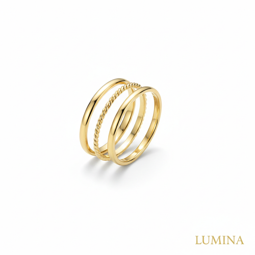 Gold Stacking Ring Set